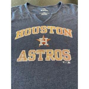 Fanatics heather blue Houston Astros V-Neck glittery L
